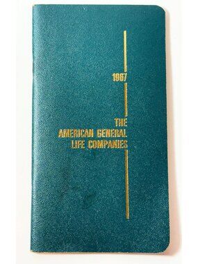 Vtg The American General Life Companies 1967 Pocket Calendar Advertising Houston